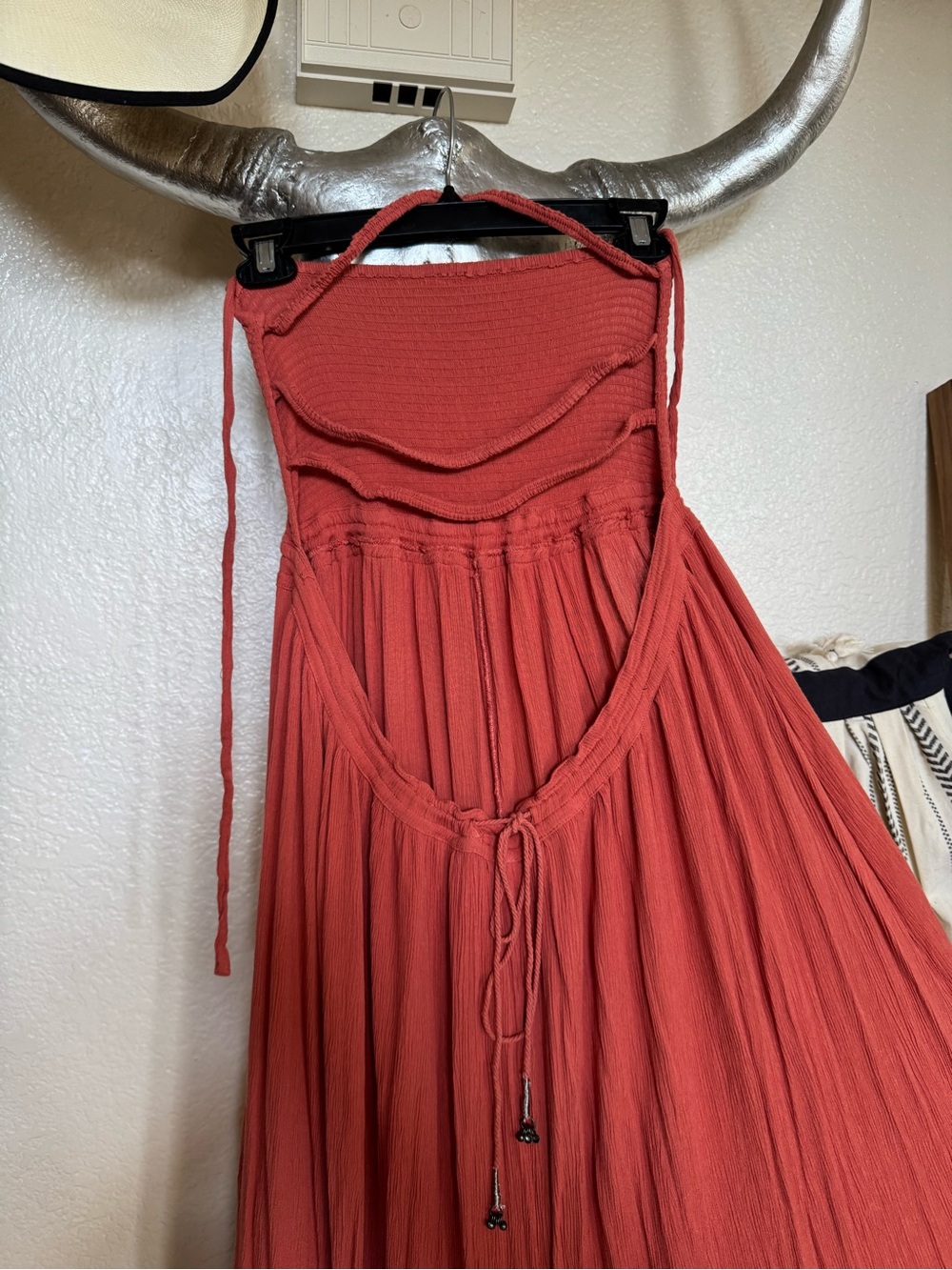 Free People Rust Red Backless Halter Maxi Dress - Picture 4 of 12